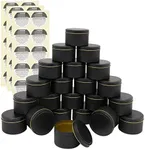 Bright Creations 24 Pack Candle Tins 8 oz with Lids and Labels for Candle Making (Black)