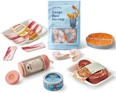 Tiny Land Wooden Play Food for Kids Kitchen, Pretend Food Meat Set Toy