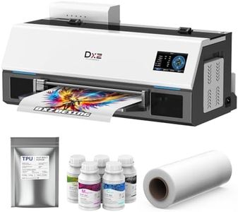 DXZ A3 Plus DTF Printer with LED Multi-Function Fouch ScreenXP600 Doubled Printing Speed Compared to L1800 and L805,Built-in One-Click Ink,Dual White Ink System for DIY T-Shirt (Printer)