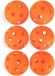 Crown Sporting Goods 6-Pack of 12-inch Plastic Softballs ? Perforated Practice Balls for Sports Training & Wiffle Ball (Orange)