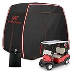 K-Musculo Golf Cart Cover 2-4 Passenger, Fits EZGO, Club Car, Yamaha, Heavy Duty 600D Waterproof Windproof Sunproof Outdoor All-Weather Polyester