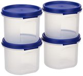 Amazon Brand - Solimo Slim Storage Container, Set of 4 (285 ml Each)