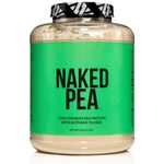 NAKED PEA - 100% Pea Protein Isolate from North American Farms - 5lb Bulk, Plant Based, Vegetarian & Vegan Protein. All 9 Essential Amino - Easy to Digest - Speeds Muscle Recovery - Non-GMO - No Preservatives - Gluten Free, Lactose Free, Soy Free - 76 Servings