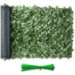 Eden's Decor 120"X40" Artificial Ivy Privacy Screen Faux Ivy Leaf Privacy Fence Screen Artificial Hedge for Outdoor, Apartment, Balcony -Mesh Backing