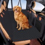 INSMEER Dog Seat Cover 7-in-1 Protection - Waterproof, Hard Bottom, Wear-Resistant, Machine-Washable, Universal Fit, Safety Belt, and Hammock Design for Ultimate Pet Comfort and Safety.