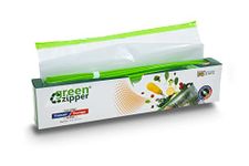 GREEN ZIPPER Seal Freezer Food Storage Bags 15 Bags In 1 Box Microwave Safe, Re-Usable, Washable, Transparent & Bpa Free (Double Extra Large)