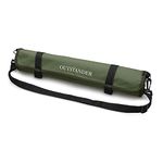 OUTSTANDER Chefs Knife Roll Bag with 11 Slots, Heavy Duty 16OZ Waxed Canvas Knives Case for Camping, Waterproof Storage Tool Wrap for Equipment of Chef, Comes with Shoulder Strap (Green)