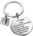 TIIMG Information Technology Guy Keychain Gift I.T. Guy Gift Computer Repair Technician Gift (I.T. guy noun US)