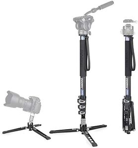 Professional Video Monopod Kit-INNOREL VM70K Including Removable Tripod Base and Flexible Monopod Stand for DSLR,Telescopic,Camera,Camcorders