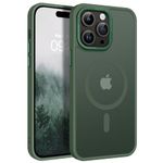 BENTOBEN for iPhone 14 Pro Max Phone Case,iPhone 14 Pro Max Magnetic Case [Compatible with MagSafe] Translucent Matte Shockproof Women Men Protective Case Cover for iPhone 14 Pro Max 6.7",Dark Green