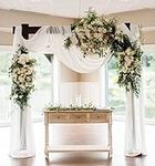 LuoluoHouse White Wedding Arch Drap