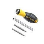 STANLEY 6 Way Screwdriver, Yellow and Black