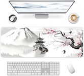 Giecy Mouse Pad, Large Mouse Pad for Desk, Computer Desk Pad Keyboard Mouse Mat 90 x 40 cm Extended Mousepad with Non-Slip Rubber Base for Home Office (Ink Painting)