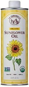 La Tourangelle, Organic High Oleic Sunflower Oil, Neutral Oil For Medium to High Heat Cooking and Skin Care, Non GMO, Pesticide and Chemical Free, 33.8 Fl Oz