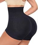 Chumian Butt Lifter Padded Shapewear High Waist Tummy Control Knickers Women Body Shaper Shorts Seamless Underwear Black