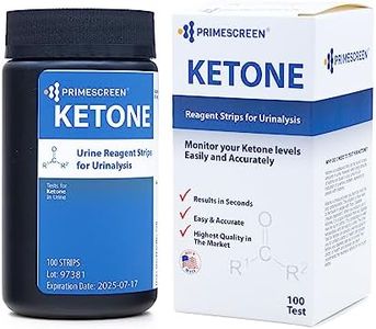 Prime Screen Ketone Test Strips: Testing Ketosis Based on Your Urine, 100 Ketone Urinalysis Tester Strips (Made in USA)