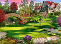 Golfer's Paradise Jigsaw Puzzle 1000 Piece by Vermont Christmas Company - Golf Puzzles for Adults 1000 Pieces - Randomly Shaped and Fully Interlocking Pieces