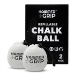 Hammer Grip Gym Chalk - Ideal for Weightlifting, Gymnastics, Rock Climbing, Bodybuilding, Cross-fit, and Many More (Chalk Ball 2-Pack)