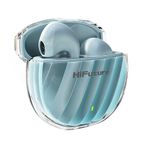 HiFuture Flybuds 3: Wireless 5.3 Bluetooth Headphones, 4 Built-in Microphones with 30 Hours of Playtime, IPX5 Waterproof, ENC Noise Reduction, Gym and Sports Earphones for Android and iOS (Blue)