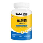 TATA 1mg Salmon Omega 3 Fish Oil Capsules 1000mg | Advanced Fish Oil supplement with 180mg EPA & 120mg DHA | High absorption Omega 3 for Heart, Brain & Joints | Helps manage cholesterol | Pack of 60