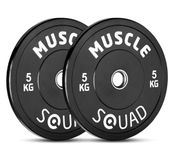 MuscleSquad Olympic Rubber Bumper Plates 5kg - 20kg Set