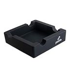 Pardo Cigar Unbreakable Cigar Ashtray for Outdoors- Large Ring Gauge Designed - Square Matte Black - Ideal for Large Cigars - Indoor/Outdoor Use - 4 Holder Design - 6x6x1.5 inches