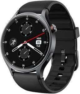 Smart Watch for Men Women, Answer/Make Call, 1.32'' AMOLED Screen Fitness Tracker with Heart Rate/Sleep/SpO2 Monitor, Smartwatch for iPhone/Samsung/Android, 110 Sport Mode, 3ATM Waterproof(Black)