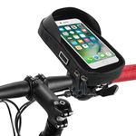 Yadiana Bike Phone Mount Bags,Waterproof and Shockproof Bike Cell Phone Holder Pouch,Bicycle Phones Case Accessories Frame Bag,Bike Handlebar Bag,with Sensitive Touch Screen,Below 6.8” Phone