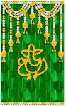 Zeonely Mart talambralu Ganesh ji Backdrop Cloth,Size 8 Ft Lenth * 5 Ft Width(cloth13) Pooja Backdrop Decoration Cloth | laxmi Pooja Decoration