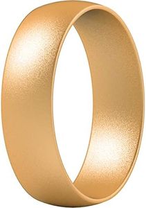 ThunderFit Unisex Silicone Wedding Rings, Rubber Engagement Bands 6mm Wide 1.65mm Thick - 1/2/3/4/5/6/7 Variety Multipack, 10.5 - 11 (20.60mm), Silicone, No Gemstone