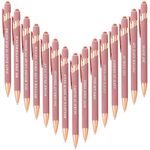 Aozora 15 Pieces Retractable Ballpoint Pens Black Ink 1.0 mm with Stylus Tip, Inspirational Motivational Screen Touch School Office Supplies (Rose Gold)