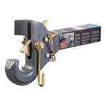 CURT 48405 SecureLatch Receiver-Mount Pintle Hook, 2-Inch Shank, 14,000 Pounds