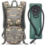 G4Free Military Hydration Pack Backpacks with 3L Upgraded Bladder for Hiking, Biking, Running, Walking and Climbing(New ACU Camouflage)