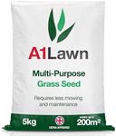 A1 Lawn, Multi-Purpose Grass Seed - Fast Growing, Hard-Wearing Lawn, DEFRA Approved, 5kg