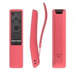 SIKAI CASE Silicone Remote Case for Samsung 59-01241A 59-01242A 59-01266A Remote Cover Shockproof Washable Remote Protector for Samsung UHD Remote Texture Design with Lanyard (Red)
