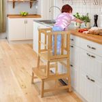 COSYLAND Kids Kitchen Step Stool，To