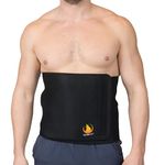 SaunaTek Unisex Sauna Waist Trimmer Belt for Ab Training and Toning, Neoprene, 12 Inch Black