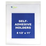 C-Line Self-Adhesive Vinyl Shop Ticket Holders, 8.5 x 11-Inch, Clear, 50 Per Box (70911)