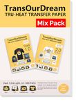 TransOurDream Printable Heat Transfer Paper Mix Pack for Dark and Light T Shirts (20+2 Sheets, 8.5x11") Iron on HTV Vinyl Transfers Paper for Inkjet Printers (D1L2)