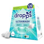 Dropps Dishwasher Detergent Pods, Unscented, Eco Friendly, Plastic Free, 120 Count