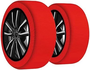 Calze da neve Taglia L - Per auto, SUV, 4×4, furgoni - Omologate EN 16662-1