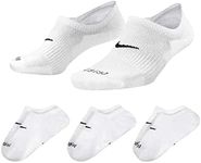 Nike Womens 3 Pair Pack Everyday Plus Cushioned Training Footie Socks Size - 6-10