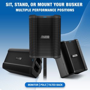 ALTO Busker 200W Portable PA Speaker – Bluetooth, Rechargeable Battery, 3-Channel Mixer