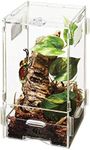 Zilla Micro Habitat Terrarium Enclosure for Small Tree Dwelling Reptiles, Amphibians, Spiders & Other Invertebrates, Small