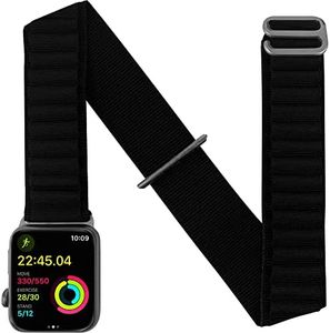 IFCASE Nylon Sport Armband for Apple Watch 41mm 40mm 38mm iWatch Series 8 7 6 5 4 3 2 SE Strap, Women Men Workout Braided Arm or Ankle Band (Black)