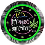 Neonetics It's 4:20 Somewhere Neon Clock