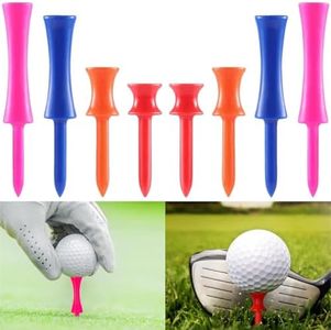 WADY 80Pcs Golf Tees, Golf tee, 4 Colors Golf Step Down Tees, Double Deck 4 Sizes Golf Step Tees Plastic Golf Tees Kit Golf Castle Tees for Indoor Outdoor Home Golf Training