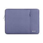 MOSISO Laptop Sleeve Bag Compatible with Laptop 13.3 inch, Polyester Vertical Case with Pocket, Lavender Gray