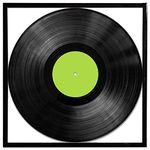 Retro Vinyl LP Record Album Square Frame 30 Centimeter 12 Inch Cover Sleeve Wall Art Display - Black