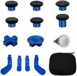 13 in 1 Thumbsticks for Elite Series 2 - D-Pads Kits + 4 Paddles Hair Trigger Buttons (Mini & Medium) Replacement for Xbox One Elite Series 2 Controller & Elite Series 2 Core (Plating Blue)